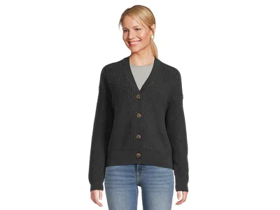 Pact Luxe Knit Cropped Cardigan In Black