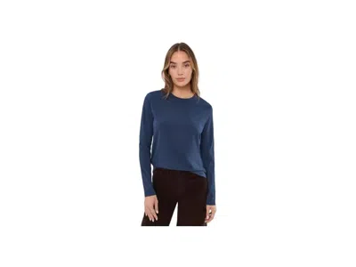 Pact Luxe Signature Long Sleeve T-shirts Women's Clothing Navy: Xs, Cotton/elastane In Blue