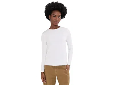 Pact Luxe Signature Long Sleeve T-shirts Women's Clothing White: Xs, Cotton/elastane