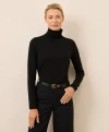 Pact Luxe Stretch Jersey Slim Turtleneck In Black