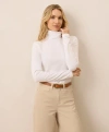 Pact Luxe Stretch Jersey Slim Turtleneck In White