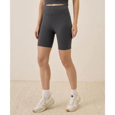 Pact On The Go-to Bike Short Made With Organic Cotton In Charcoal Heather