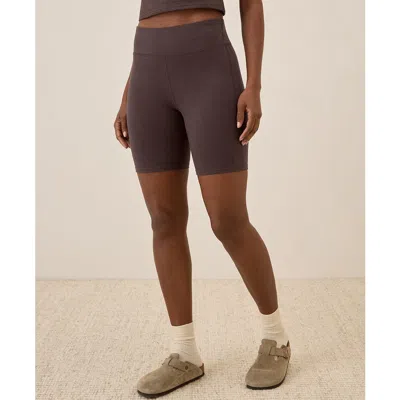 Pact On The Go-to Bike Short Made With Organic Cotton In Chocolate Heather