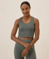 Pact On The Go-to Crop Tank Made With Organic Cotton In Castor Grey