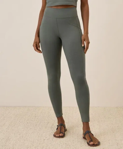 Pact On The Go-to Pocket Legging Made With Organic Cotton In Castor Grey