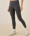 Pact On The Go-to Pocket Legging Made With Organic Cotton In Charcoal Heather