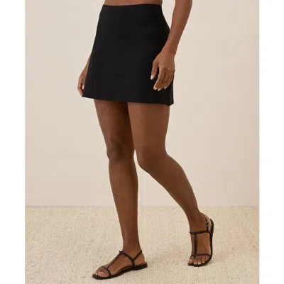 Pact On The Go-to Pocket Skort Made With Organic Cotton In Black