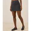 Pact On The Go-to Pocket Skort Made With Organic Cotton In Charcoal Heather