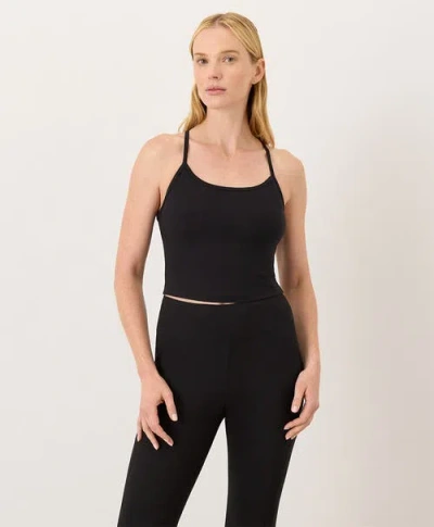Pact On The Go-to Shelf Bra Tank Made With Organic Cotton In Black