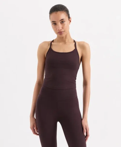 Pact On The Go-to Shelf Bra Tank Made With Organic Cotton In Transparent