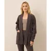 Pact Organic Airplane Wrap Cardigan In Brown