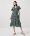 Pact Organic Cafe Crepe Wrap Dress In Celestial Prairie Floral