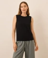 Pact Organic Classic Fine Knit Shell In Black