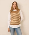 Pact Organic Classic Fine Knit Shell In Brown
