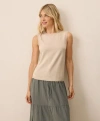Pact Organic Classic Fine Knit Shell In Neutral