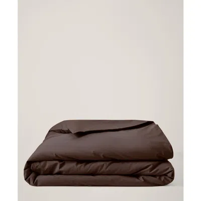 Pact Organic Cool-air Percale Duvet Cover In Brown