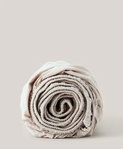 Pact Organic Cool-air Percale Fitted Sheet In Brown