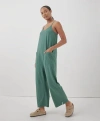 Pact Organic Cool Stretch Lounge Jumpsuit In Dark Forest Heather