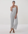 Pact Organic Cool Stretch Lounge Jumpsuit In Heather Grey