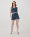 Pact Organic Cool Stretch Lounge Short In French Navy Heather