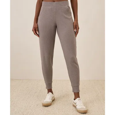 Pact Organic Cotton Airplane Jogger In Deep Taupe Heather
