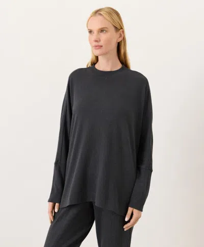 Pact Organic Cotton Airplane Long Sleeve Poncho In Gray
