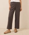 Pact Organic Cotton Airplane Pintuck Wide Leg Pant In Brown