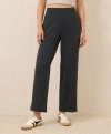 Pact Organic Cotton Airplane Pintuck Wide Leg Pant In Black
