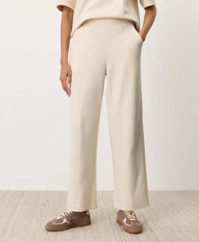 Pact Organic Cotton Airplane Pintuck Wide Leg Pant In White