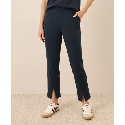 Pact Organic Cotton Airplane Tapered Leg Trouser In Blue