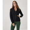 Pact Organic Cotton Brushed Fleece Zip Hoodie In Black