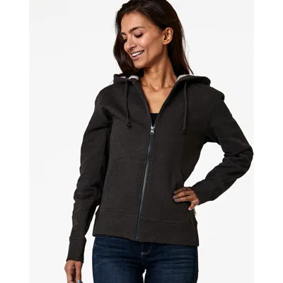Pact Organic Cotton Brushed Fleece Zip Hoodie In Charcoal Heather