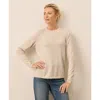 Pact Organic Cotton Classic Fine Knit Crew Sweater In Brown