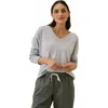Pact Organic Cotton Classic Fine Knit Relaxed Sweater In Gray