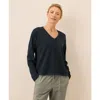 Pact Organic Cotton Classic Fine Knit Relaxed Sweater In Blue