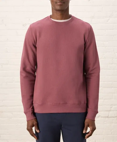 Pact Organic Cotton Cloud Brushed Fleece Crew Sweatshirt In Mauve