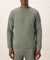Pact Organic Cotton Cloud Brushed Fleece Crew Sweatshirt In Shadow