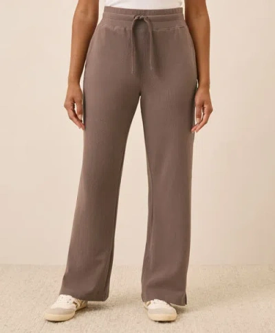 Pact Organic Cotton Cloudknit Wide Leg Pant In Multi