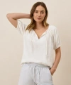 Pact Organic Cotton Coastal Double Gauze Boho Popover In White