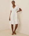 Pact Organic Cotton Coastal Double Gauze Breezy Dress In White