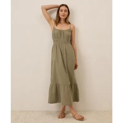 Pact Organic Cotton Coastal Double Gauze Cami Maxi Dress