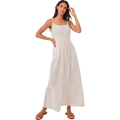 Pact Organic Cotton Coastal Double Gauze Cami Maxi Dress In Neutral