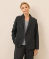 Pact Organic Cotton Coastal Double Gauze Lined Easy Jacket In Black