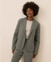 Pact Organic Cotton Coastal Double Gauze Lined Easy Jacket In Green