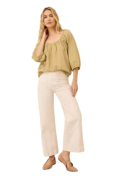 Pact Organic Cotton Coastal Double Gauze Scoop Neck Top In Multi