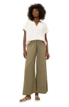 Pact Organic Cotton Coastal Double Gauze Short Sleeve Popover In Green