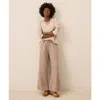 Pact Organic Cotton Coastal Double Gauze Split Hem Pant In Neutral