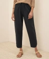 Pact Organic Cotton Coastal Double Gauze Tapered Pull-on Pant In Black