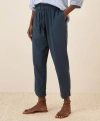Pact Organic Cotton Coastal Double Gauze Tapered Pull-on Pant In Blue