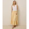Pact Organic Cotton Coastal Double Gauze Tiered Maxi Skirt